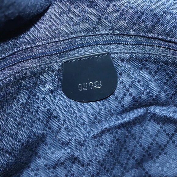 GUCCI Bamboo Hand Bag Nylon 2way Black Silver 001 1705 1577 Auth ti3394 - Picture 14 of 16